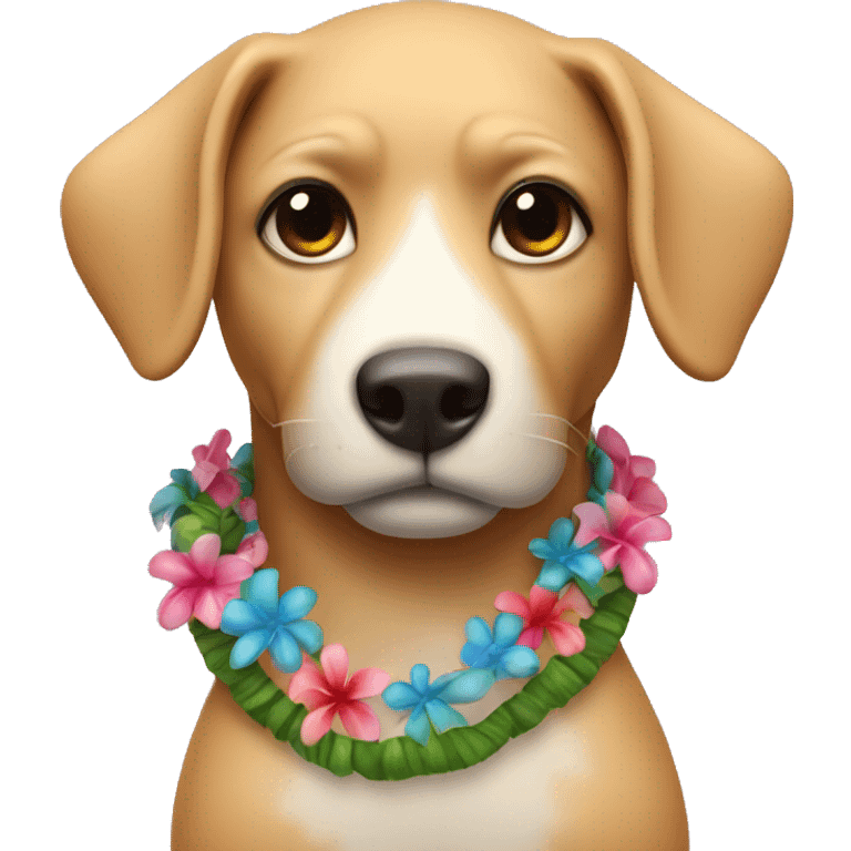 Sea life wearing Hawaiian flower necklace emoji