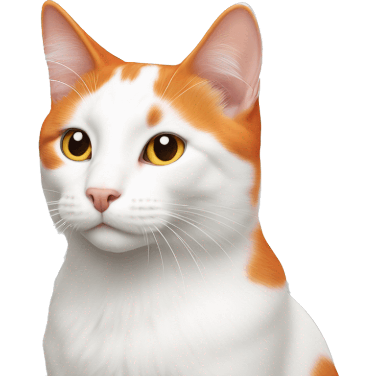 white and orange turkish van cat emoji