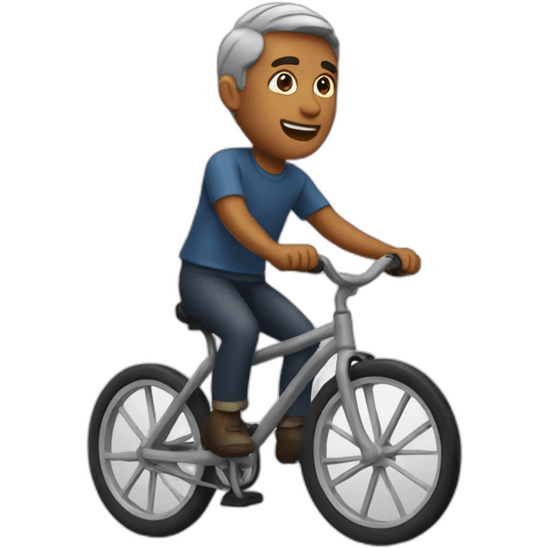 Powell riding bicycle emoji