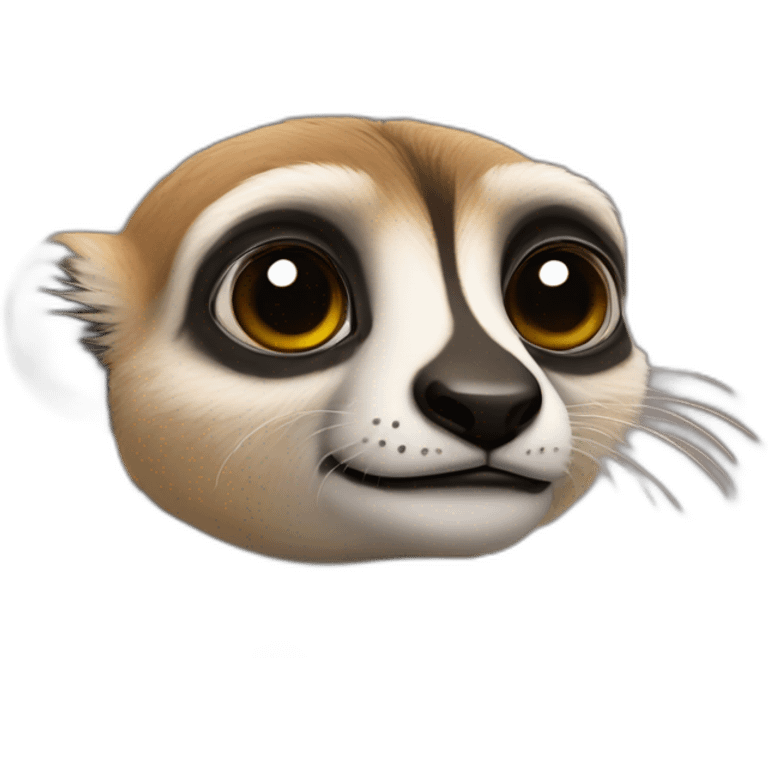 suricate's face with earth emoji