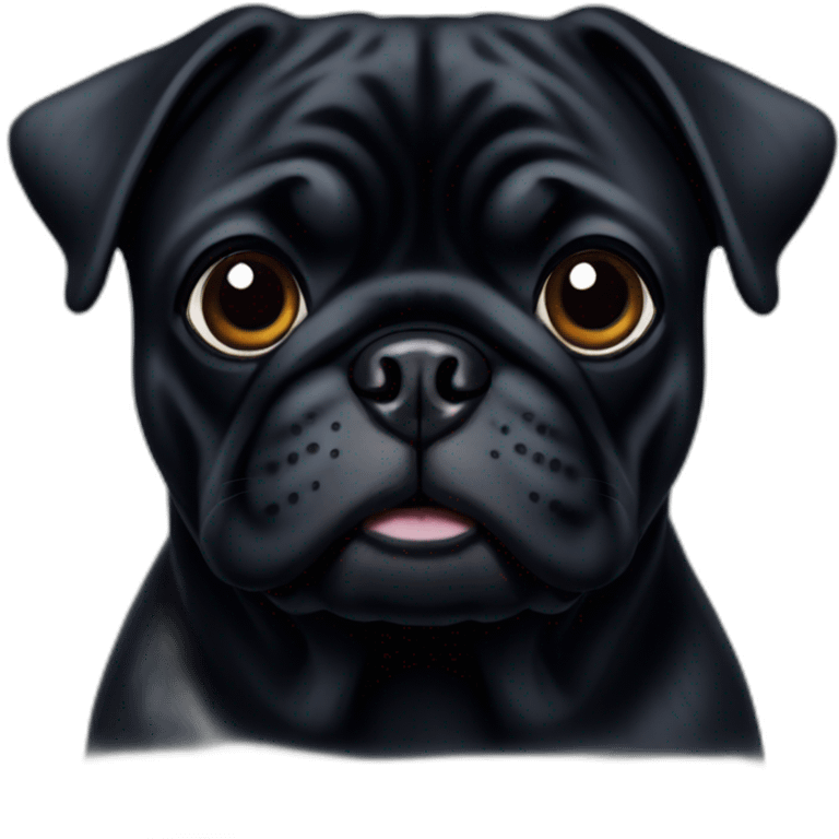 all-black-pug-face emoji