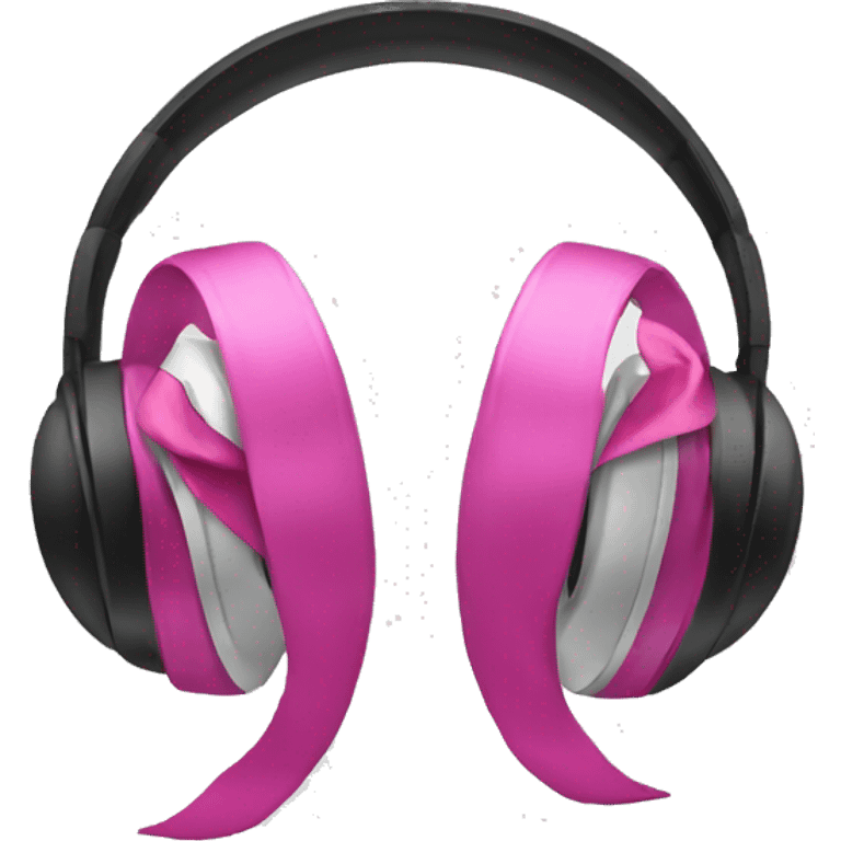 Headphones with bows emoji