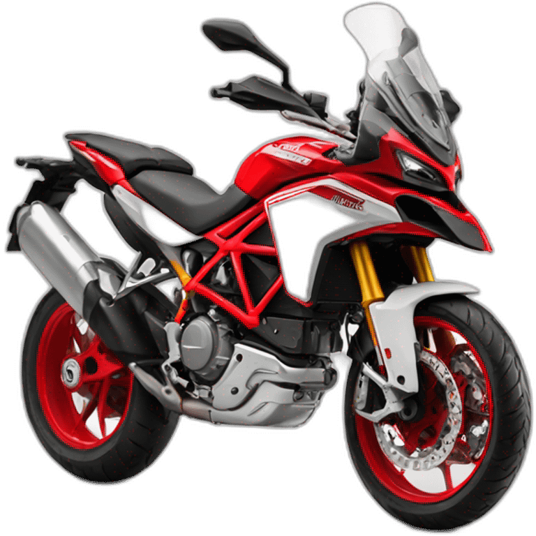 Moto Ducati enduro roja emoji