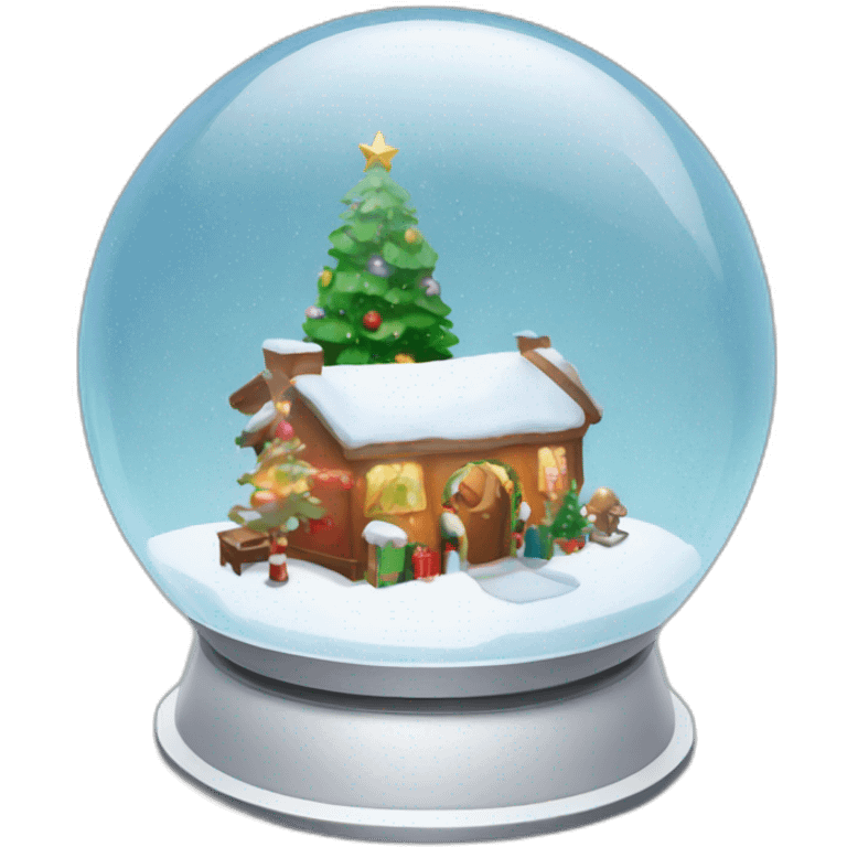 Christmas snow globe vr headset inside emoji