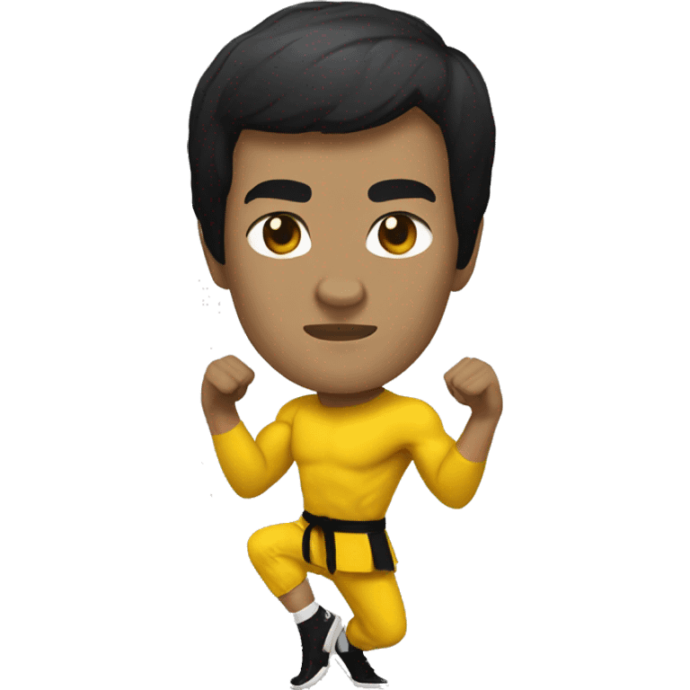 bruce lee half side-kick emoji