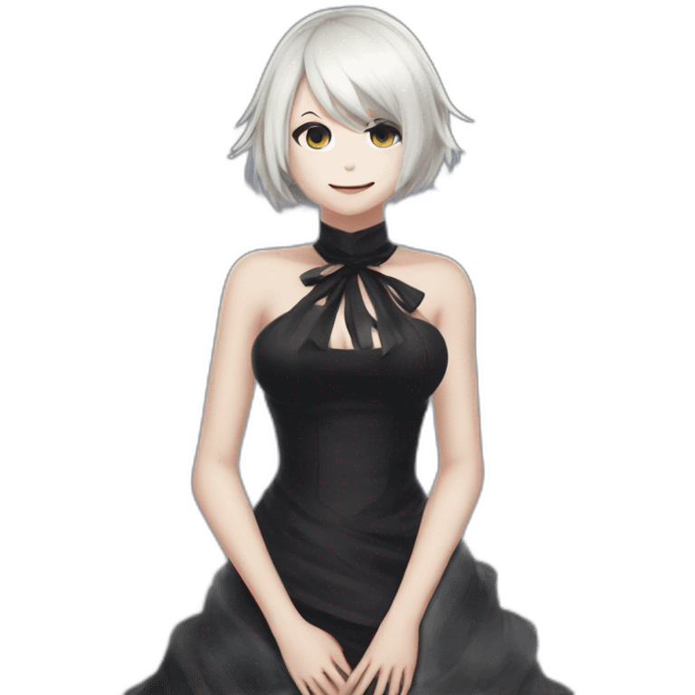 nier automata 2b in a dress emoji