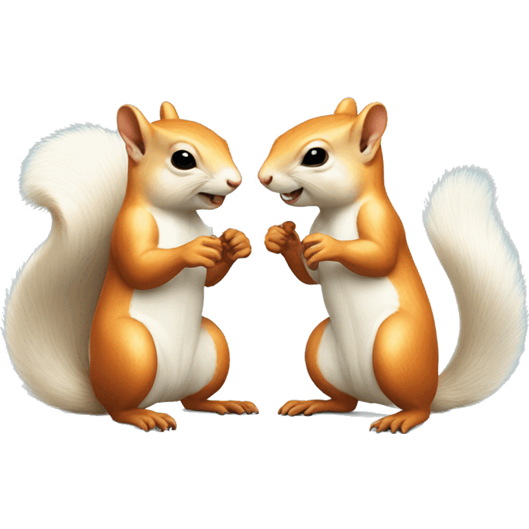 albino squirrels asking each other questions emoji