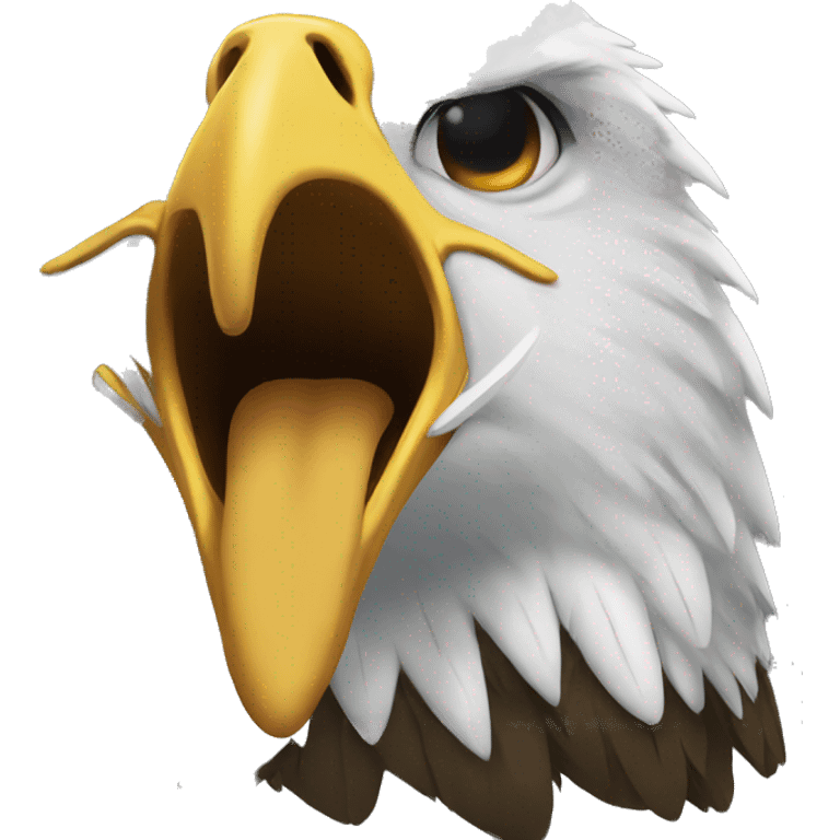 Eagle spitting  emoji