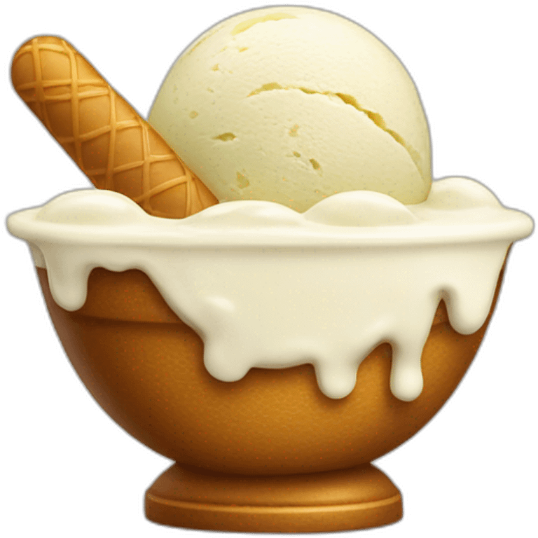 Scoops of ice cream in a dessert bowl emoji