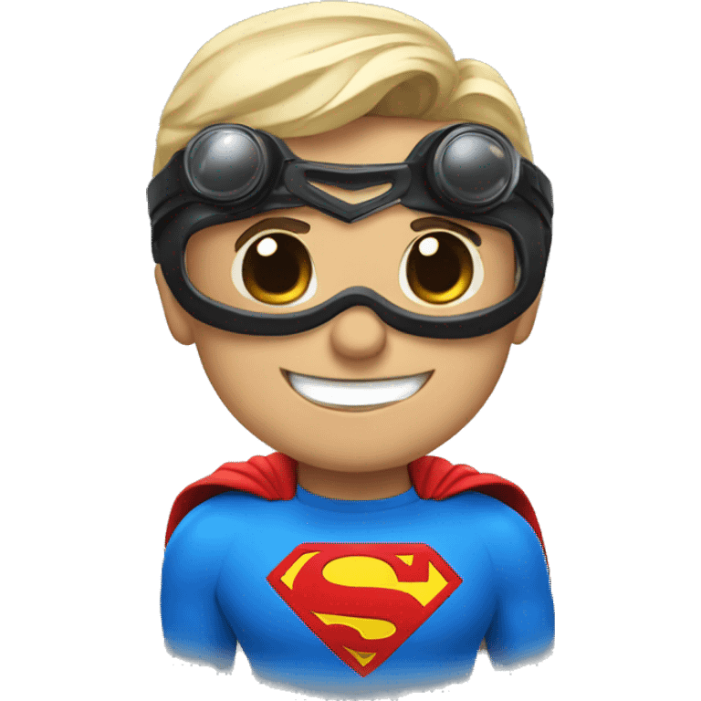 Superman flying wearing goggles  emoji