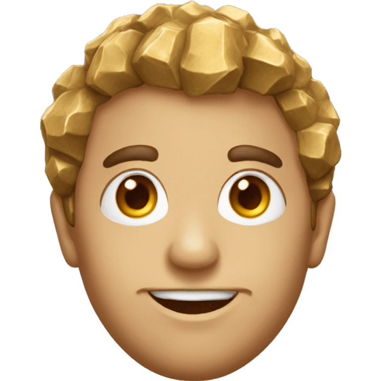 Visage de rocher  emoji