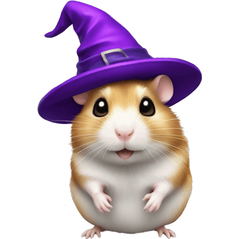 hamster with purple witch hat emoji