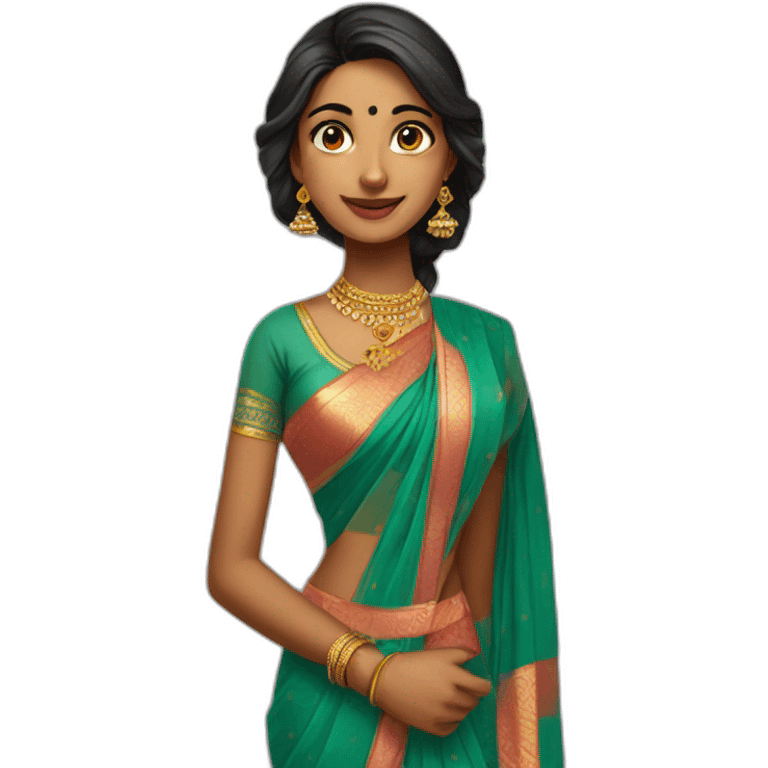 Indian girl in saree emoji