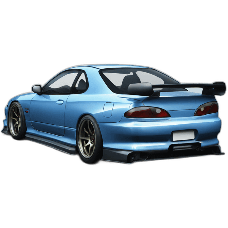 silvia s15 blue with bodykit emoji