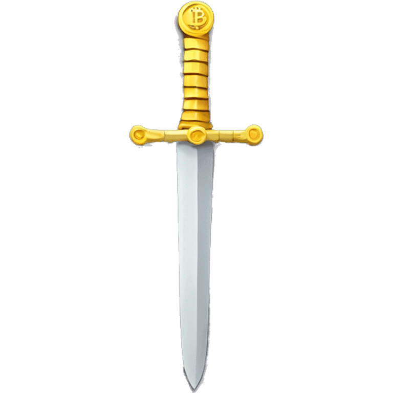 A sword made of bitcoin emoji