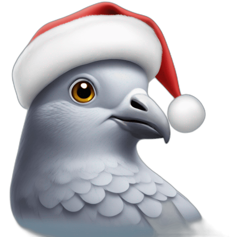 Pigeon Santa claus christmas emoji