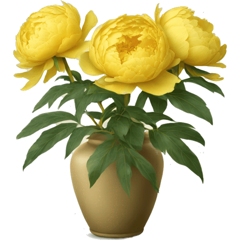 Yellow peonies  emoji