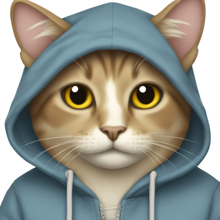 cat in a hoodie emoji