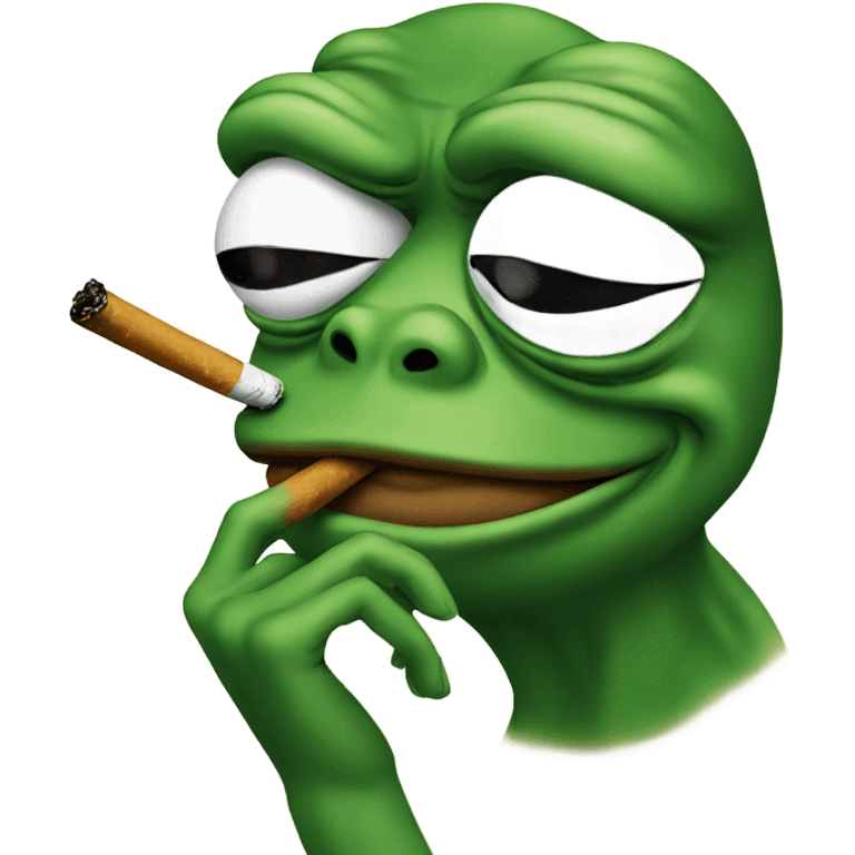 pepe the frog smoking emoji