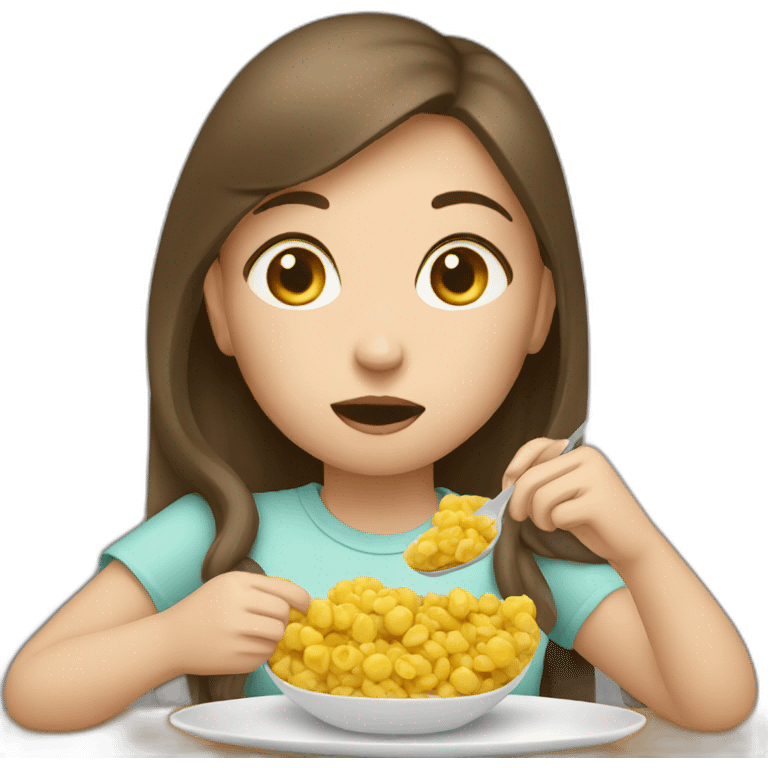 Girl eating dose emoji