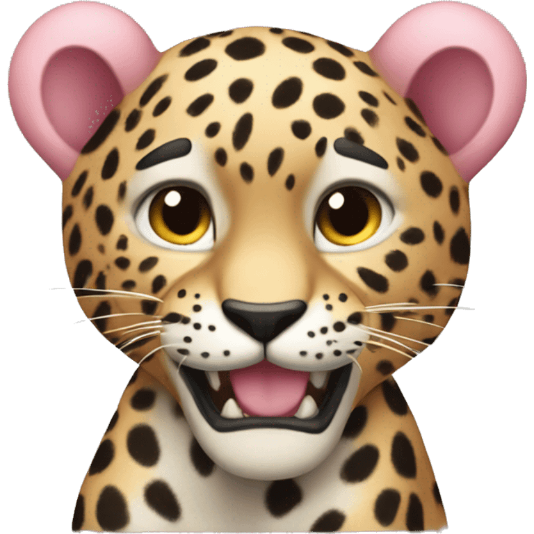 Corazon rosa leopardo emoji