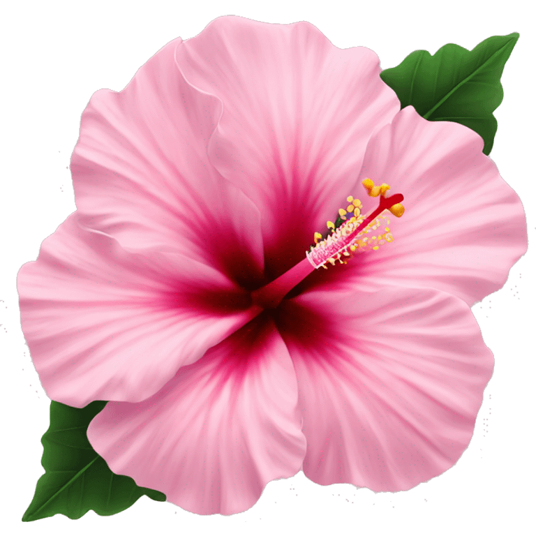 soft pink hibiscus flower emoji