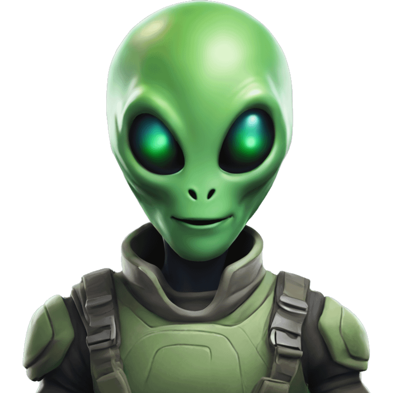 Alien playing fortnite emoji