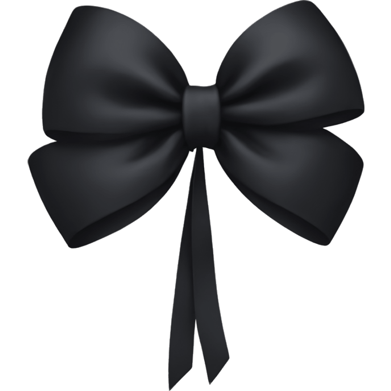 Black coquette bow emoji