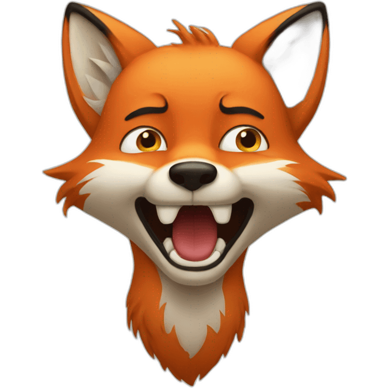 the fox is unhappy emoji