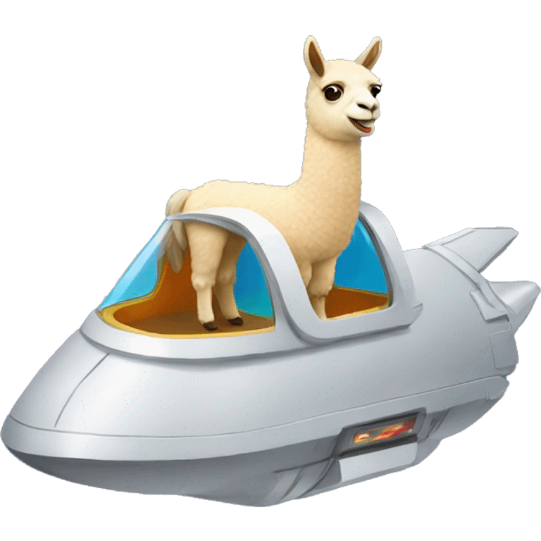 llama in spaceship emoji