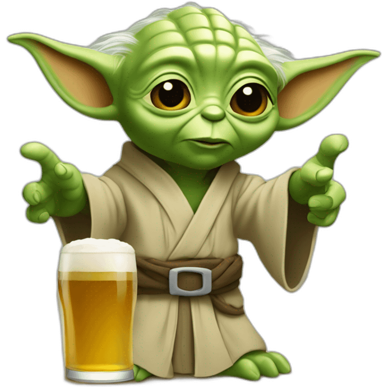 yoda qui boit un bierre emoji