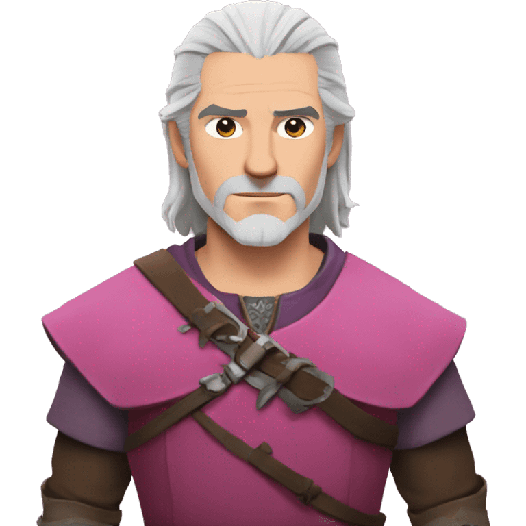 Geralt of Rivia with pink Dress emoji