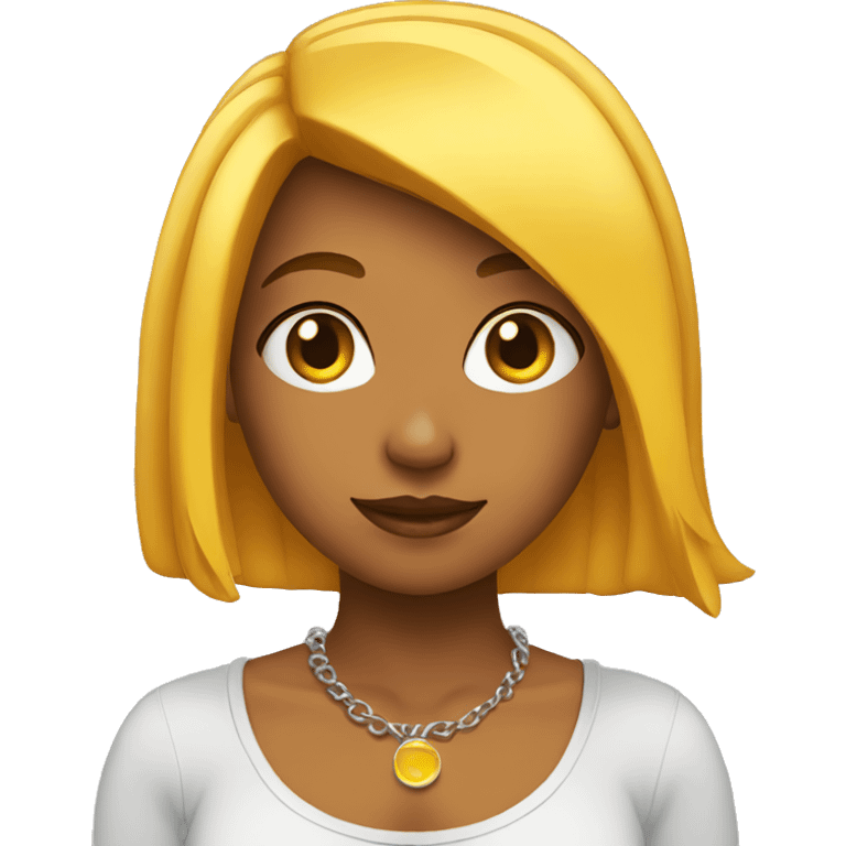 chica con piercing emoji