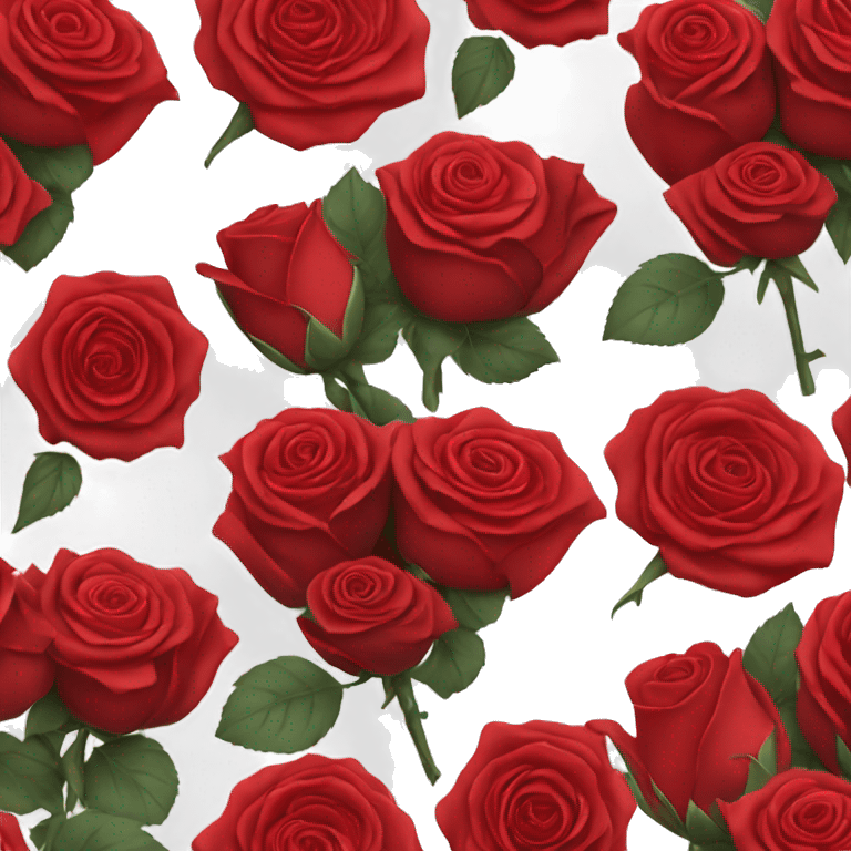 big bouquet of red roses with Dior wrapping paper emoji