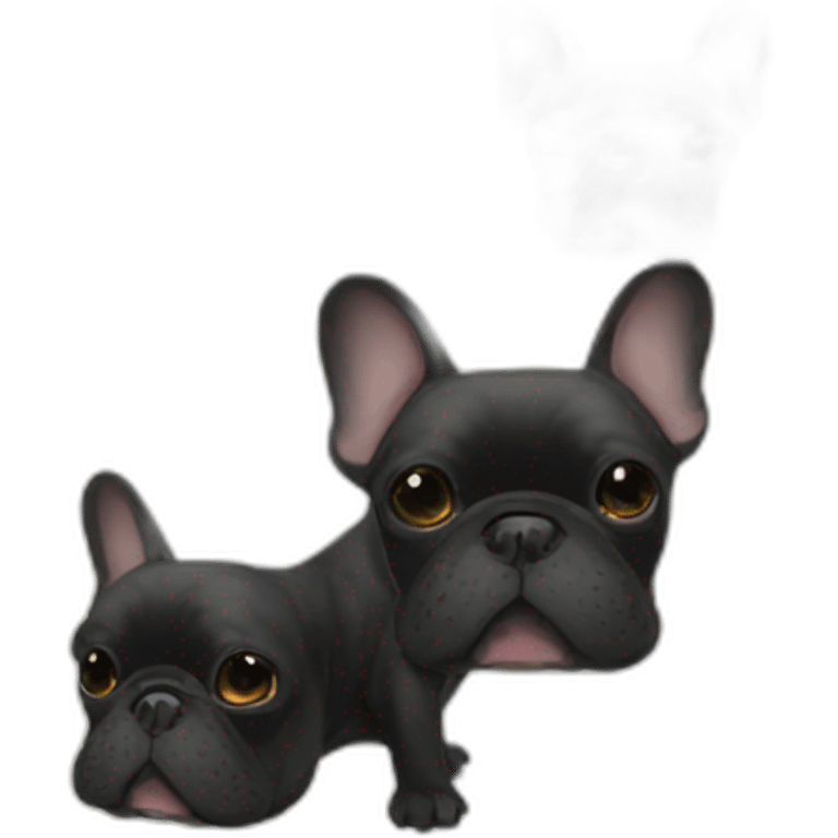 Black French Bulldogs emoji