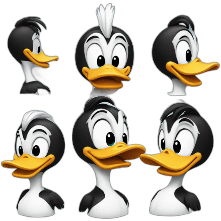 Donald duck modern haïr style emoji