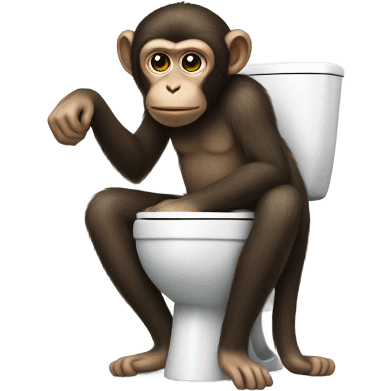 Monkey on the toilet emoji