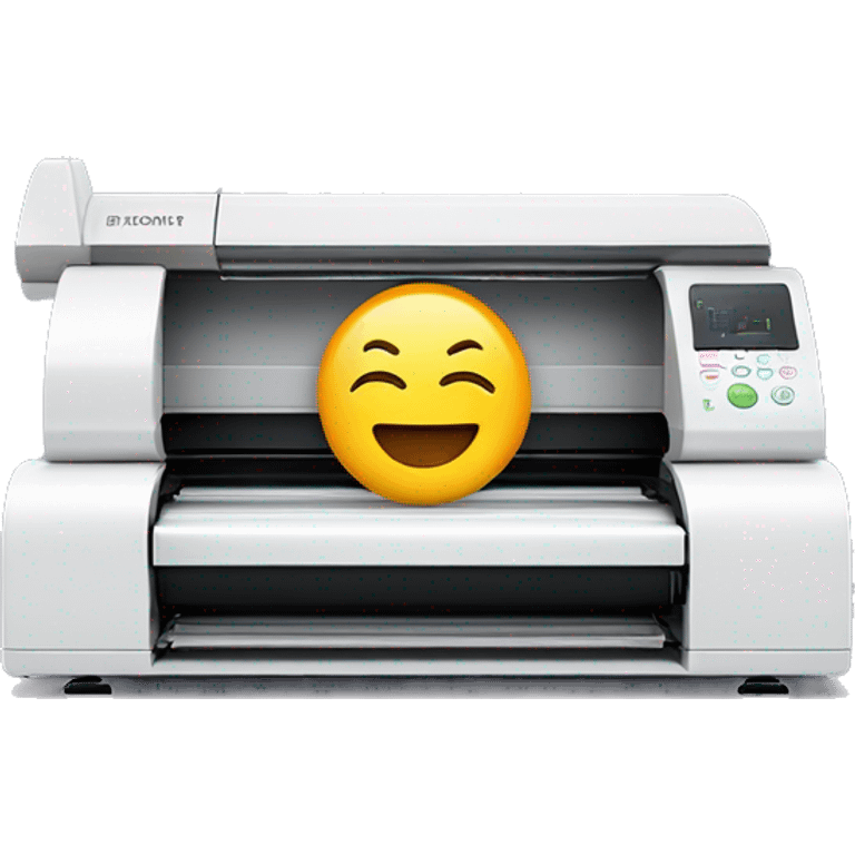 Realistic cricut viny cutting machine isolated. emoji