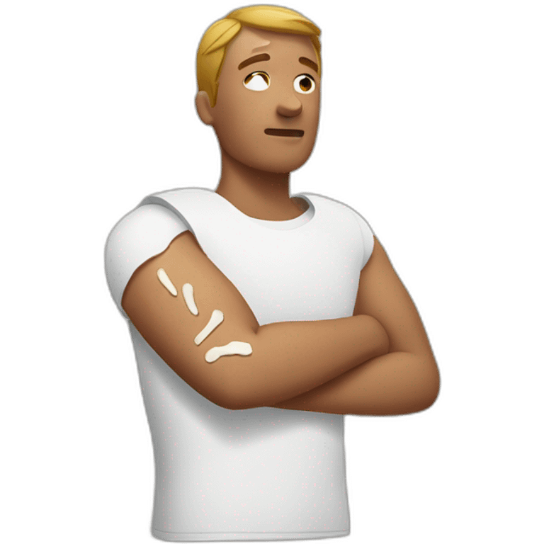 man with broken arm plaster emoji