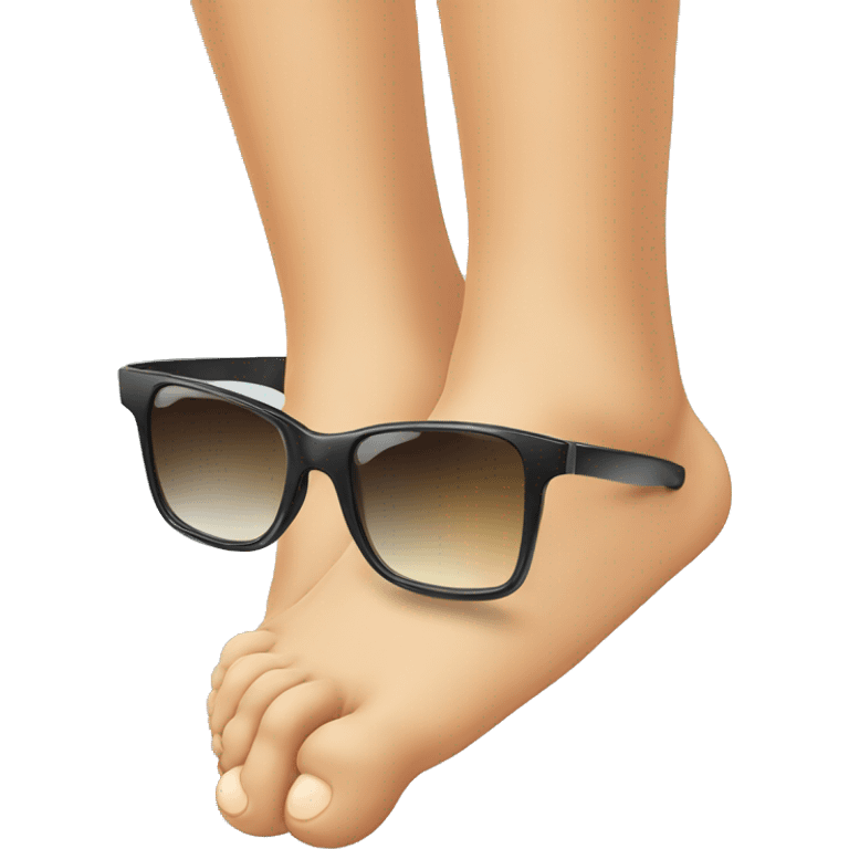 Foot with sunglasses emoji