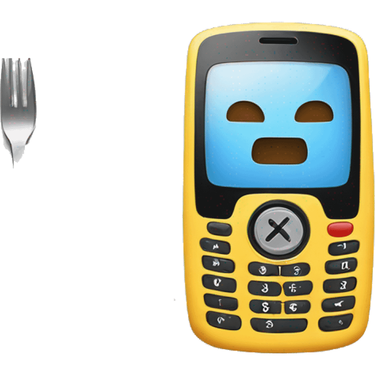 phone on the plate emoji