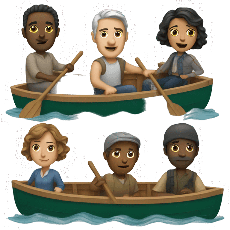 writers in a rowboat emoji