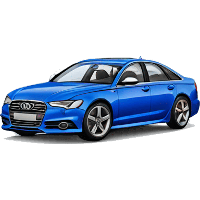 Audi S6 in blue  emoji