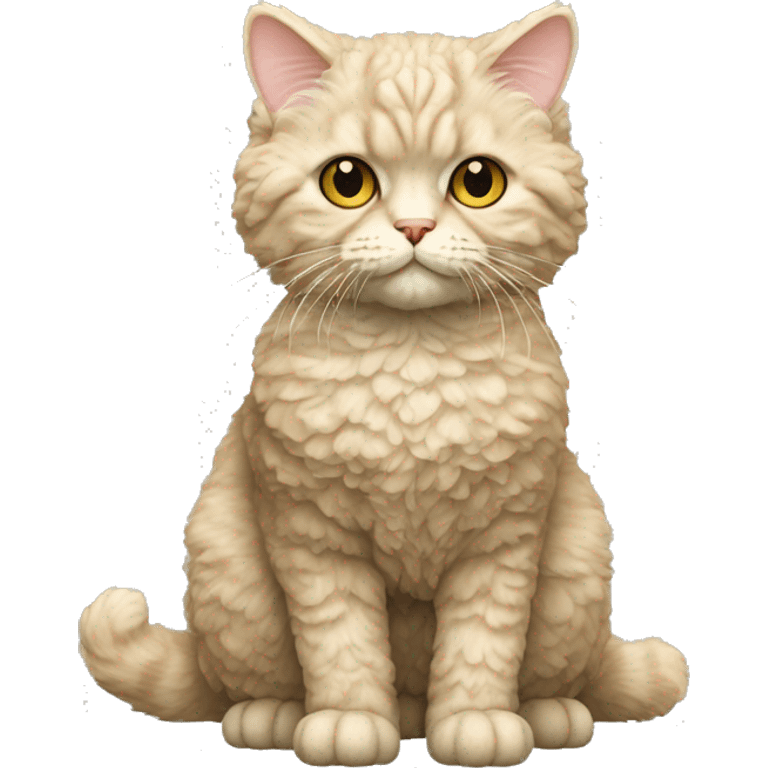 Selkirk Rex Cat Full Body emoji