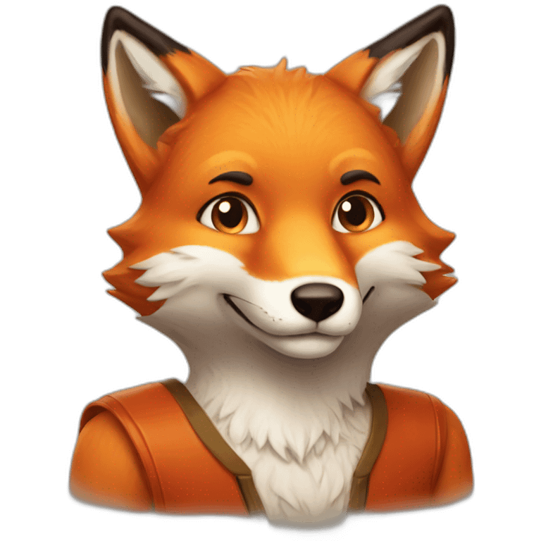 Handsome fox emoji