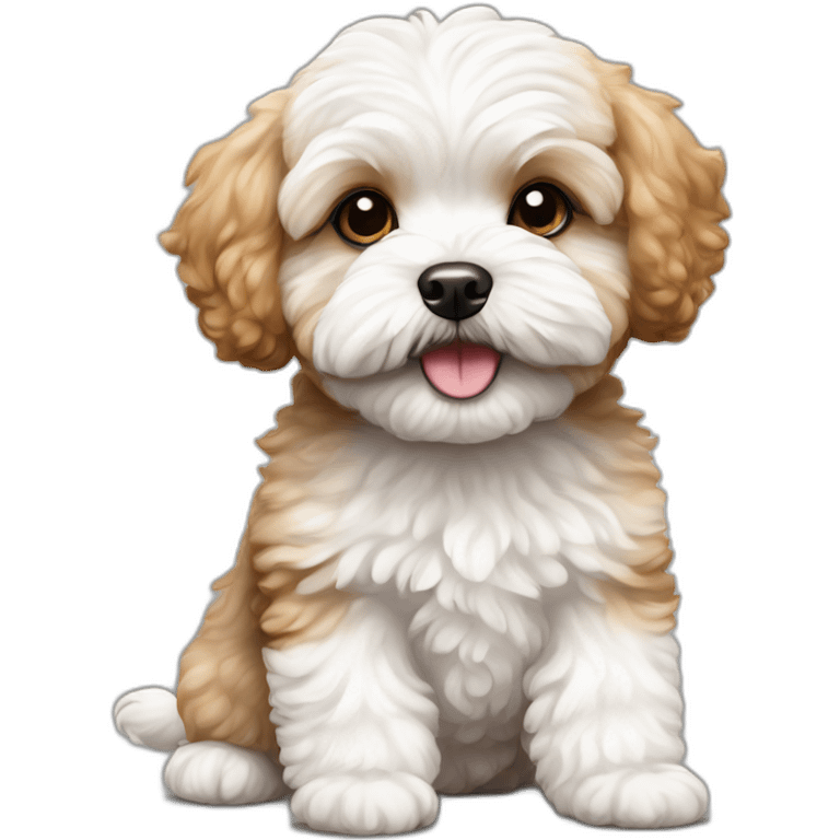 tri-coloured maltipoo emoji