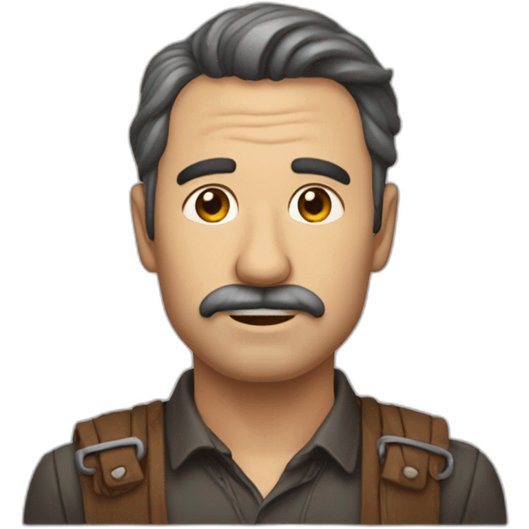 Hombre-calvo-cicatriz-en-cabeza-enfadado emoji