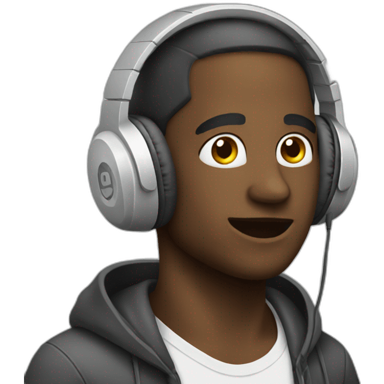 Emoji wearing headphones  emoji