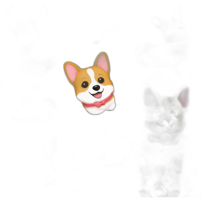 Swimming corgi water happy summer emoji