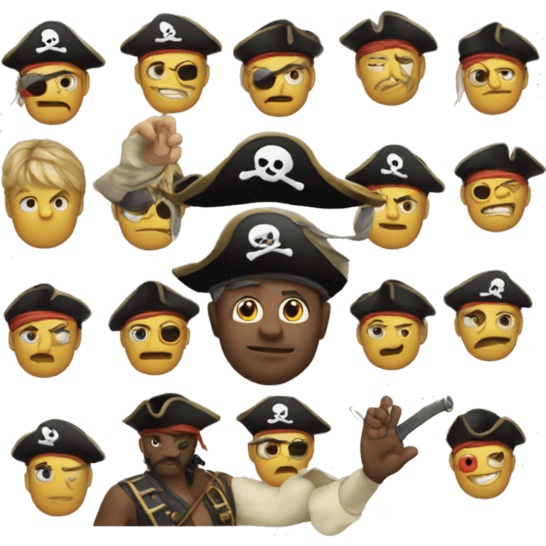 like the salute emoji but it's a pirate emoji